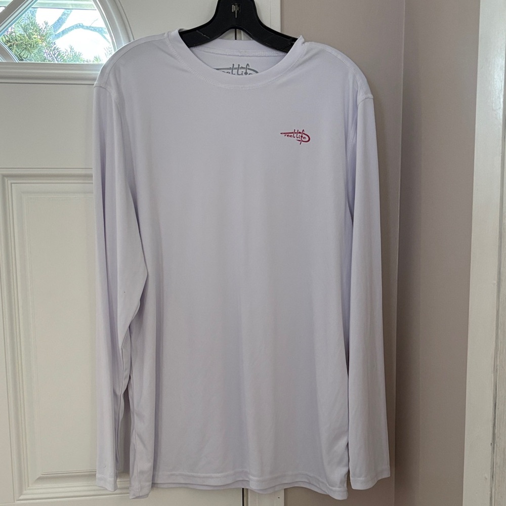 White Long Sleeve Tee with Logo